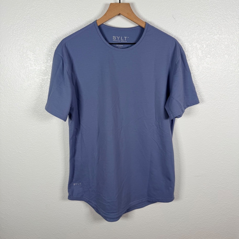 BYLT Premium Basics Drop Cut SS Atlantic Blue T-Shirt Mens Large